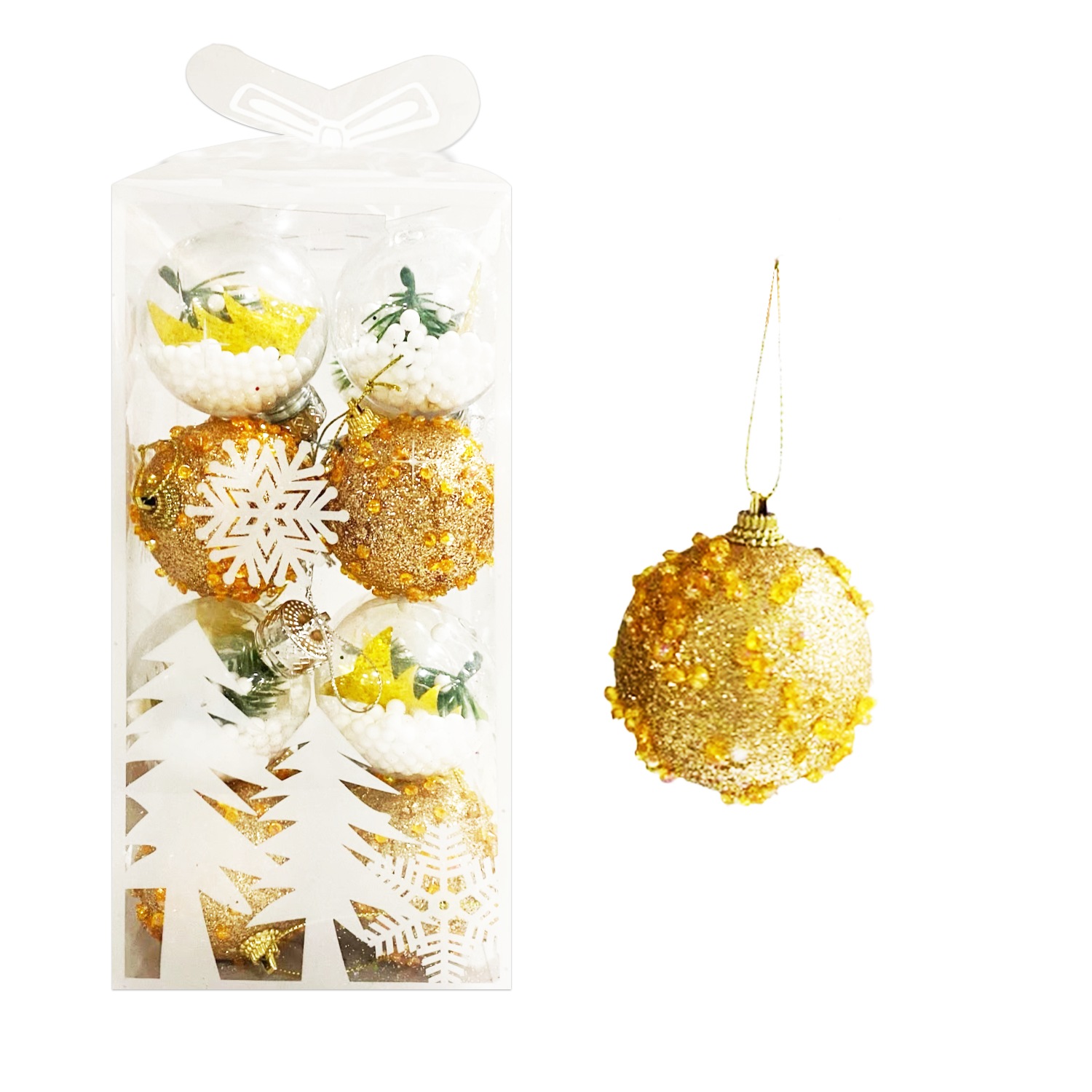 BOLA NAVIDEÑA D/TR 6CM X16