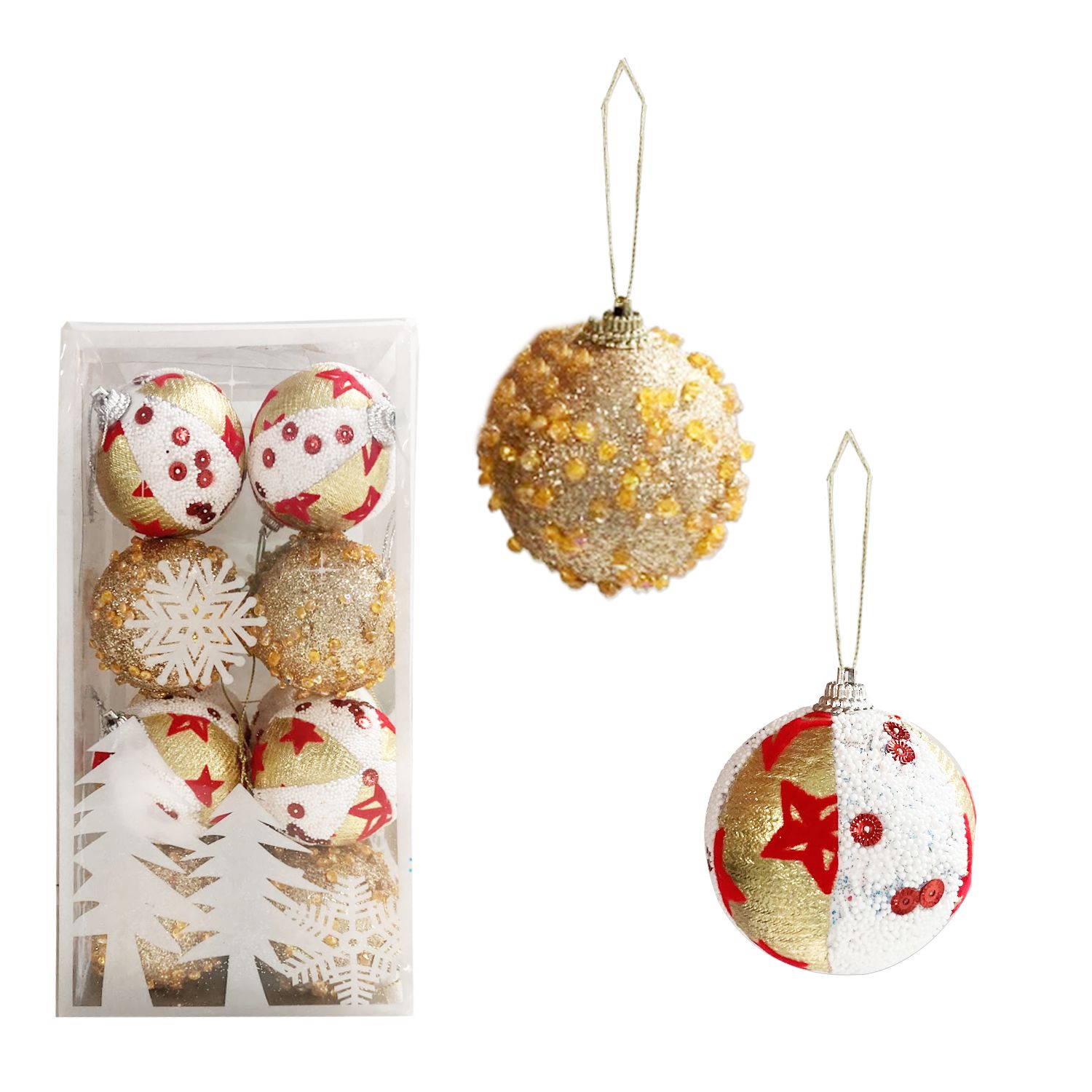 BOLA NAVIDEÑA B/D 6CM X16