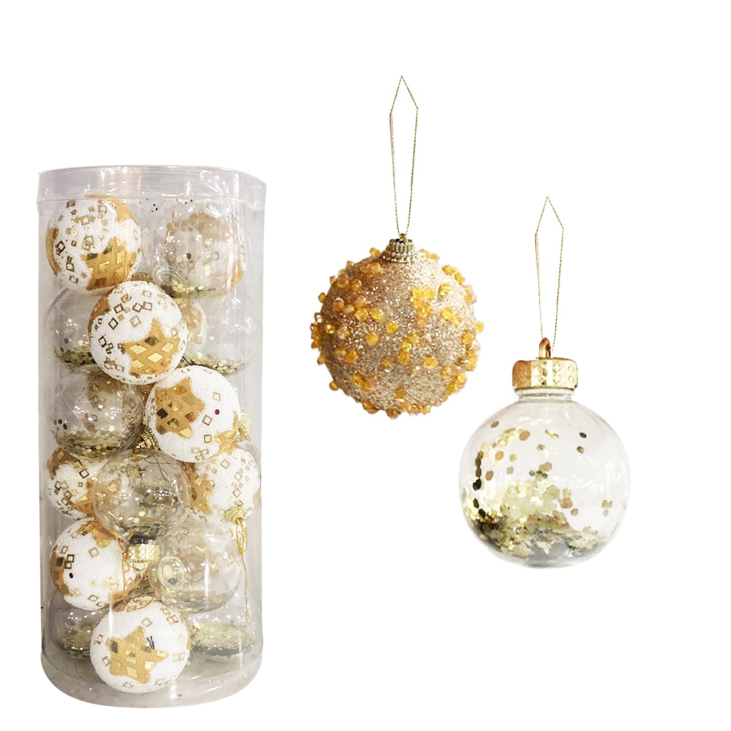 BOLA NAVIDEÑA  B/D 6CM X24