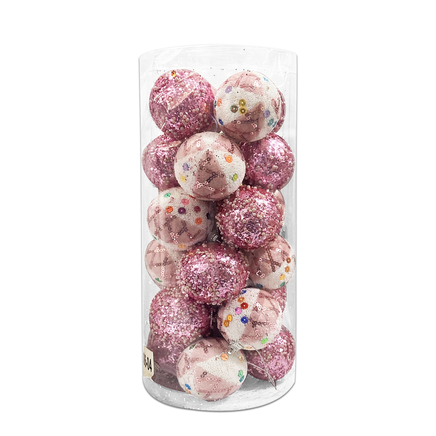 BOLA NAVIDEÑA B/PR 6CM X24