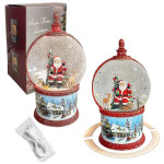 ESFERA NAVIDEÑA LUZ Y SONIDO (USB Y PILA AA)