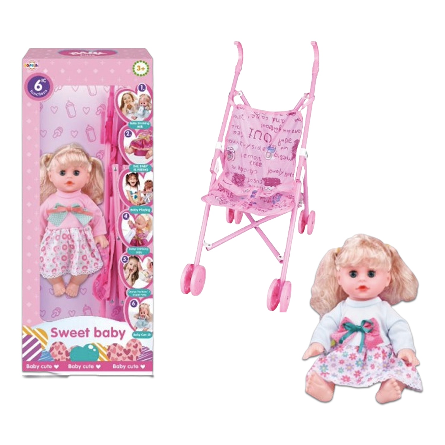 COCHE+ BEBE EN CAJA FINO K006-13