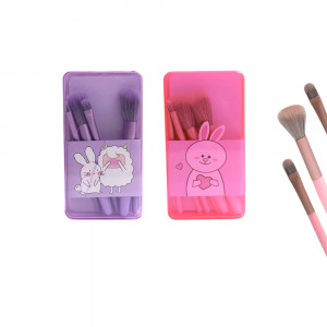 SET DE BROCHAS MAQUILLAJE X6 SURTIDO COLORES DK-3566 (PQTX12)