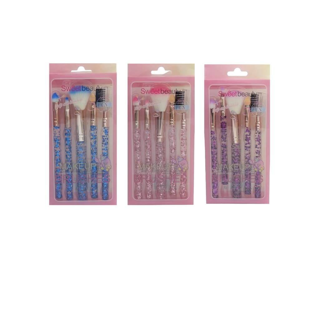 SET DE BROCHAS X5 ESCARCHADAS SZ-240 (PQTX12)