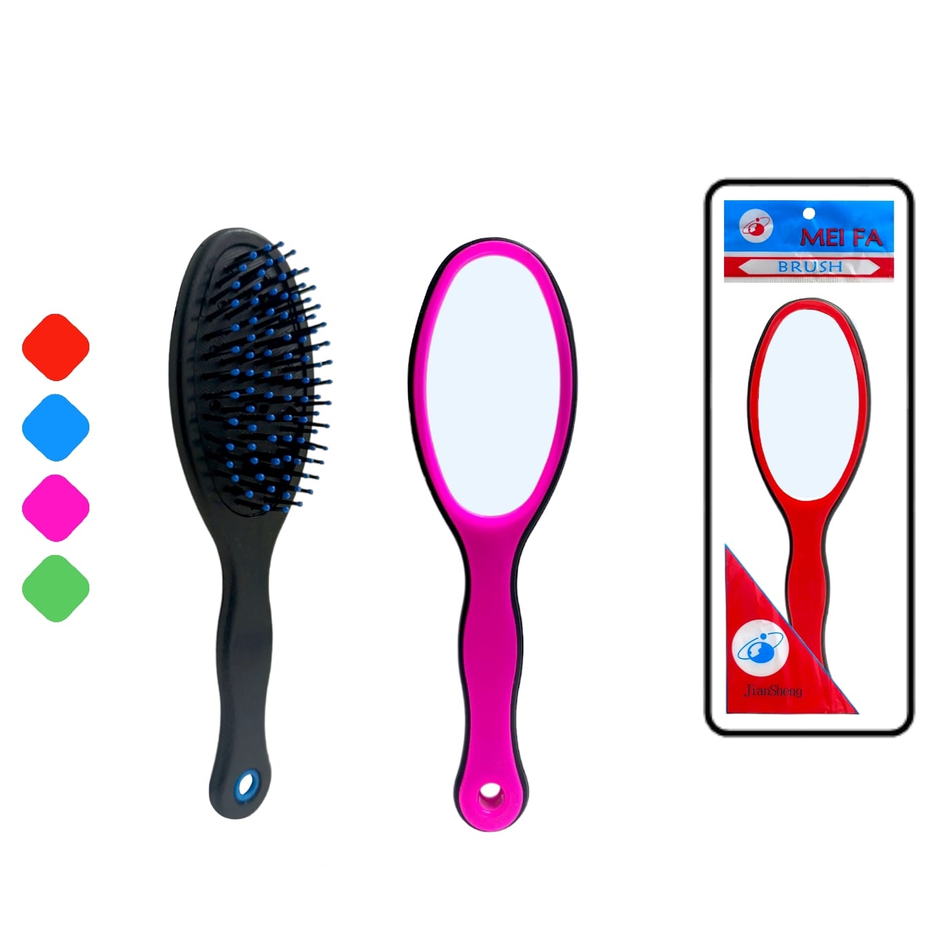 CEPILLO CON ESPEJO COLORES DK-2725 (PQTX12)