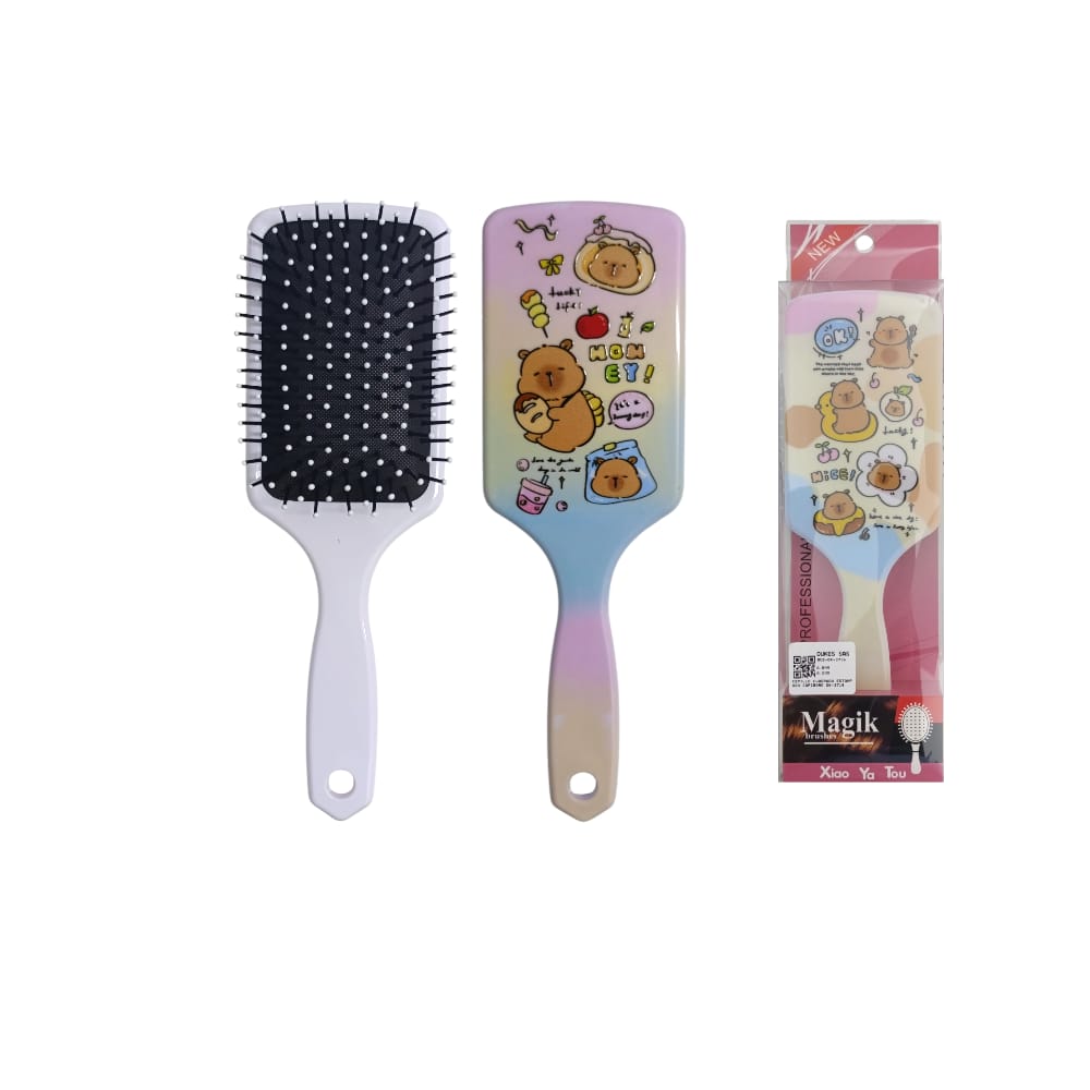 CEPILLO FINO CUADRADO ESTAMPADO CAPIBARA DK-3716 (CJAX12)