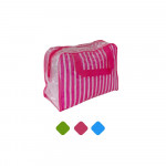 COSMETIQUERA TRANSPARENTE RAYAS DK-2392