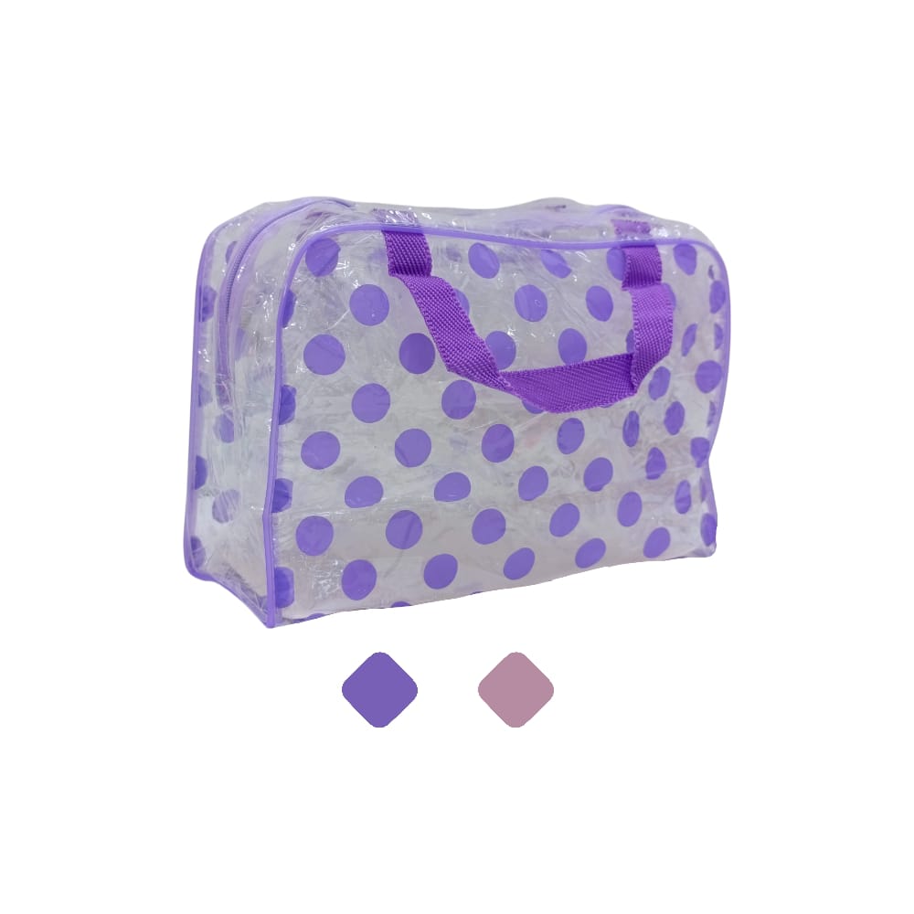 COSMETIQUERA TRASNPARENTE PUNTOS DK-2395