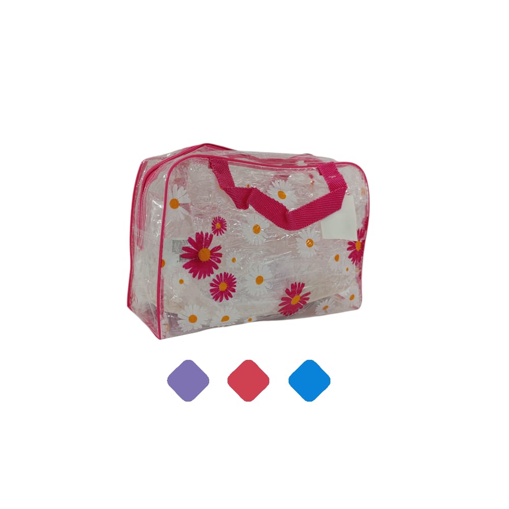 COSMETIQUERA TRASNPARENTE FLORES DK-2396