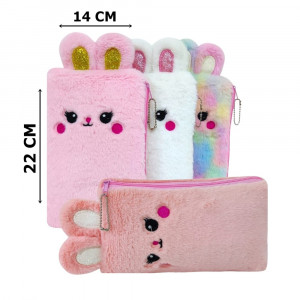 CARTUCHERA PELUCHE CONEJO DK-483 (PQTX12)