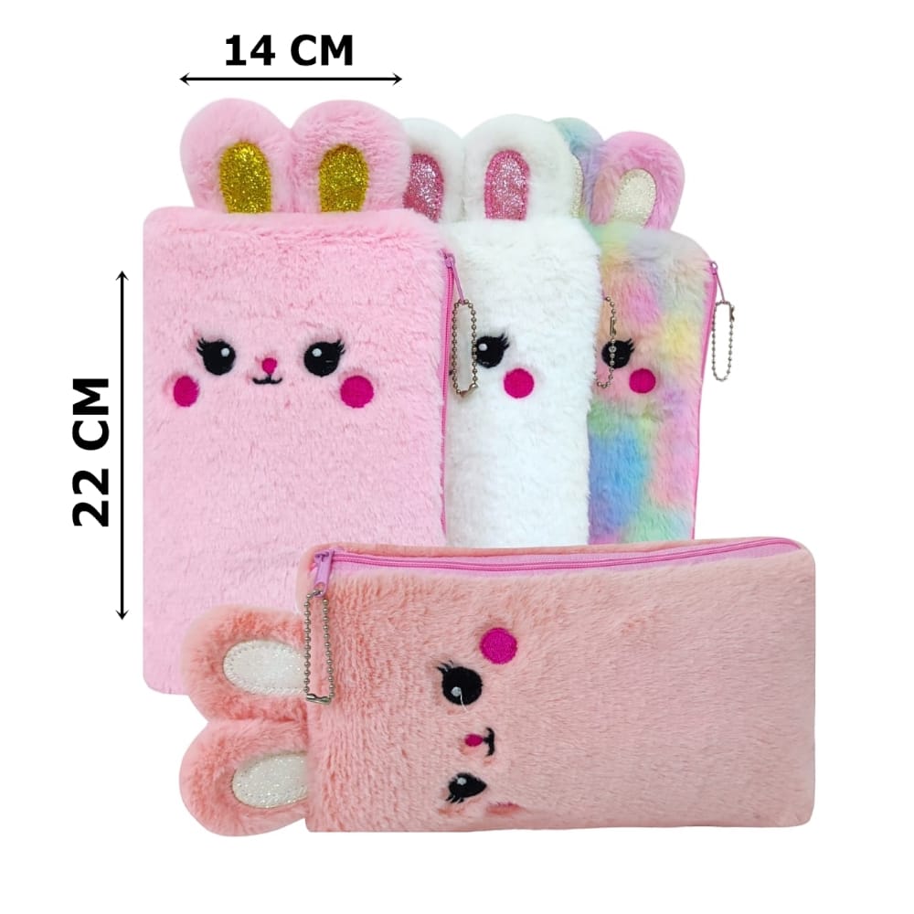 CARTUCHERA PELUCHE CONEJO DK-483 (PQTX12)