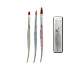 PINCEL ESCARCHADO PARA UÑAS X3 DK-3676 (PQTX12)