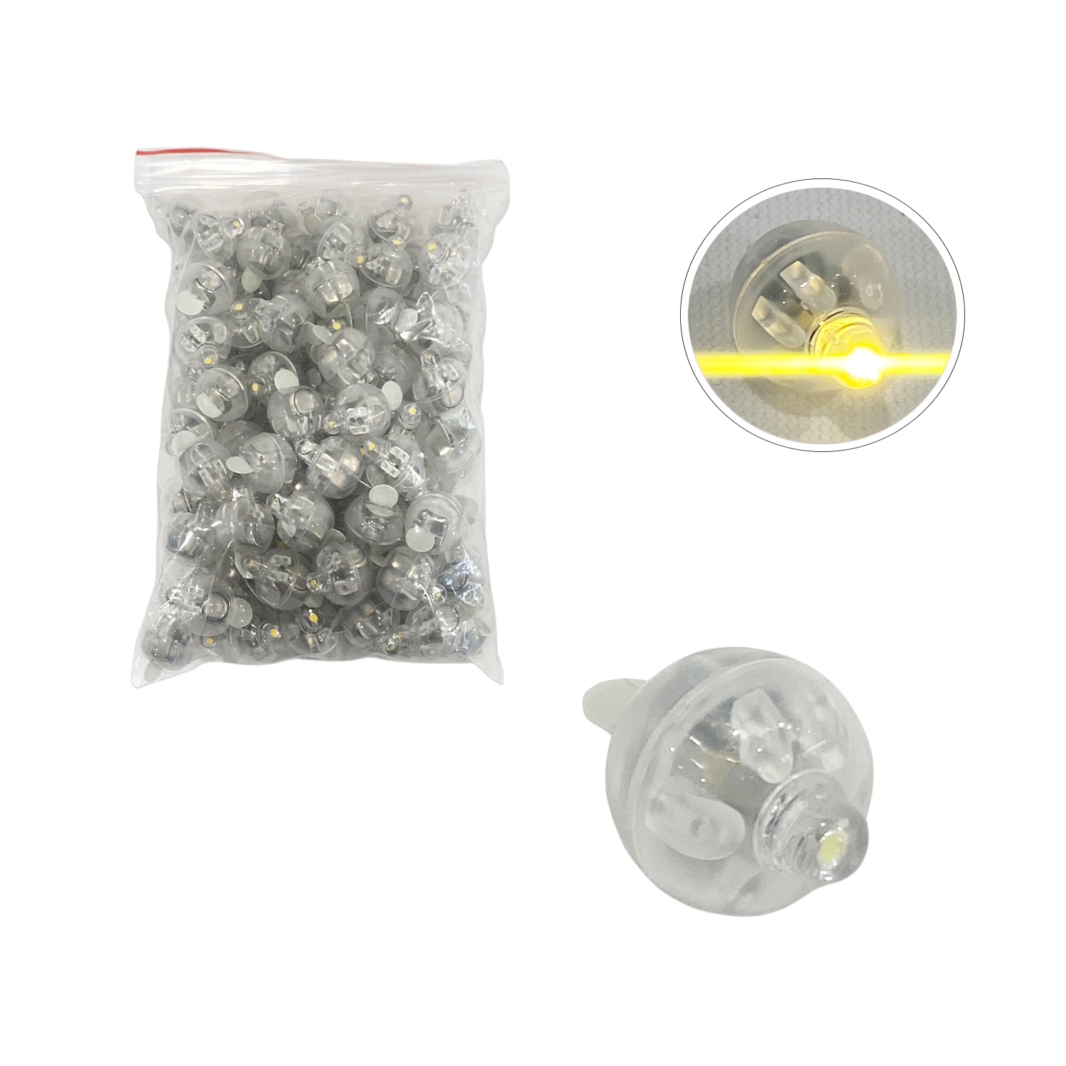 ESFERA MINI CON LUZ LED CALIDA 1.4CM (PQTX100)