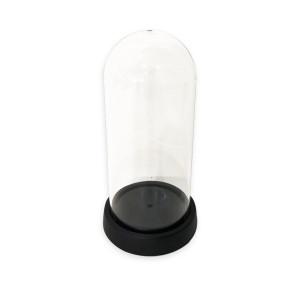 CAPSULA TRANSPARENTE CON BASE 9*20CM