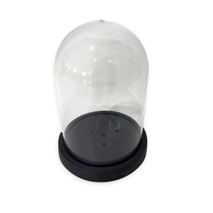 CAPSULA TRANSPARENTE CON BASE 12*22CM