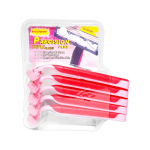 MAQUINA AFEITAR ROSADA 3 HOJAS X5