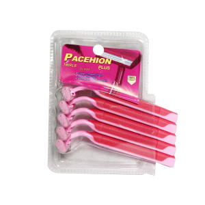 MAQUINA AFEITAR ROSADA 3 HOJAS X5