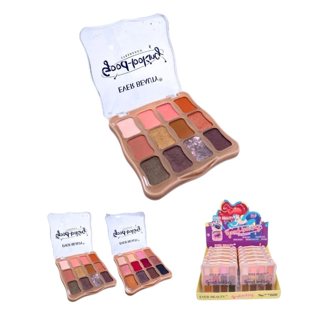 SOMBRA PARA OJOS EVER BEAUTY*12 COLORES 7702E (CJ*12)