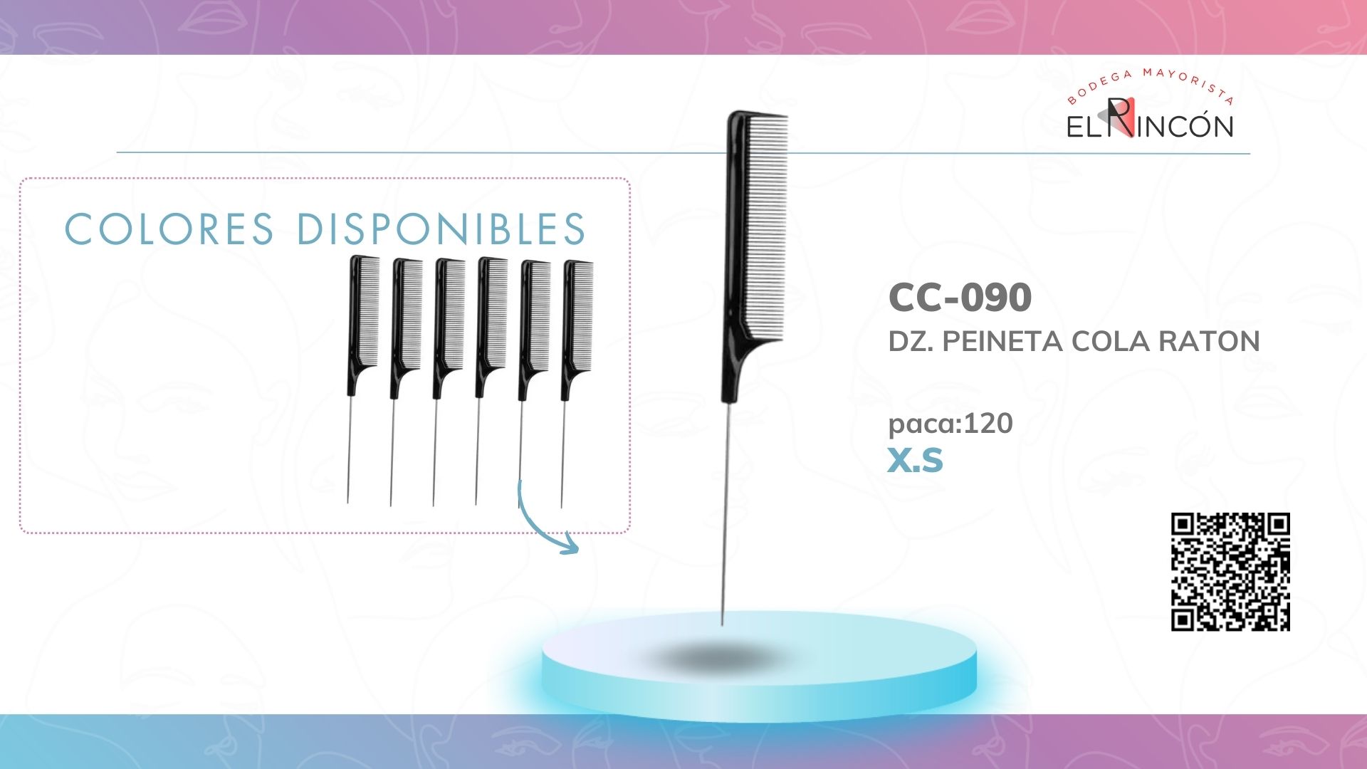 DZ. PEINETA COLA RATON BMR090