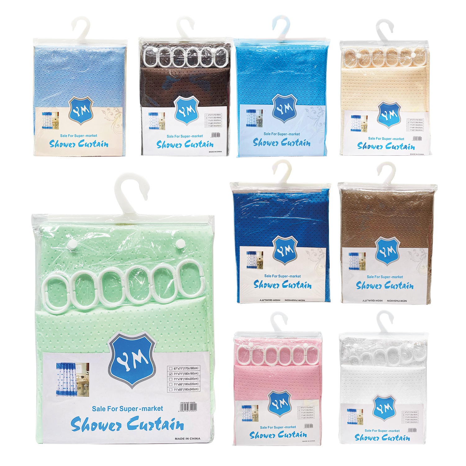 CORTINA DE BAÑO TIPO TELA 90G