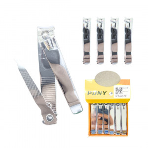 CAJA CORTAUÑAS X12PCS PLATEADO PONY N-211