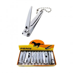 CAJA CORTAUÑAS PONY PLATEADO FINO*24PCS 602