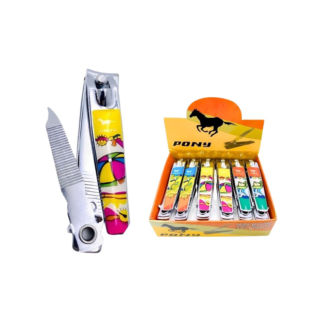 CAJA CORTAUÑAS PONY ESTAMPADO FINO*12PCS 608