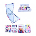 CAJA*12 ESPEJO LUJO DOBLE CARA COSMETICOS ESTAMPADO BMR-4887-2