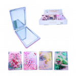 CAJA*12 ESPEJO LUJO DOBLE CARA MANOS ESTAMPADO BMR-4889-3