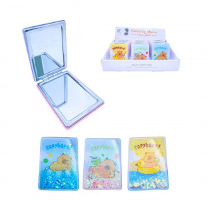 CAJA*12 ESPEJO LUJO DOBLE CARA CAPIBARA ESTAMPADO BMR-4889-5