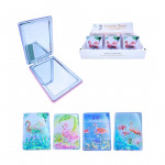 CAJA*12 ESPEJO LUJO DOBLE CARA FLAMENCOS ESTAMPADO BMR-4889-6