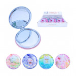 CAJA*12 ESPEJO LUJO DOBLE CARA CONEJITO ESTAMPADO BMR-4889-7