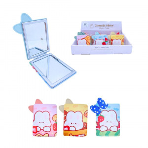 CAJA*12 ESPEJO LUJO DOBLE CARA MOÑO ESTAMPADO BMR-5462