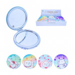 CAJA*12 ESPEJO LUJO DOBLE CARA GATO ESTAMPADO BMR-5473