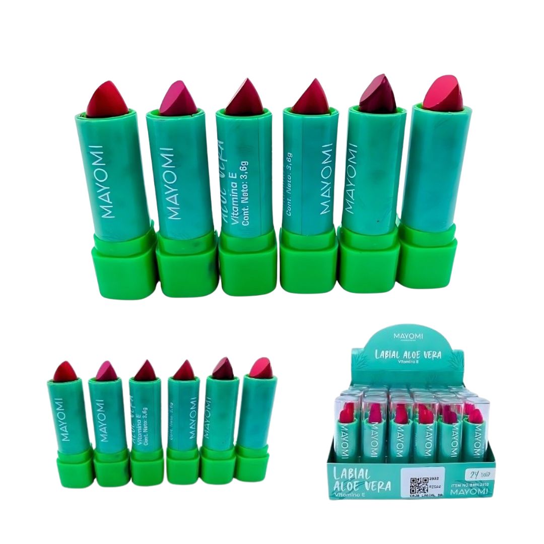 CAJA LABIAL MAYOMI ALOE VERA*24PCS BMR-2932