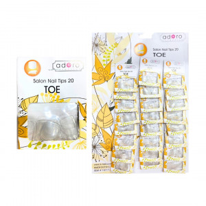 CARTON UÑA ADORO TRANSPARENTE X24 TOE 15117