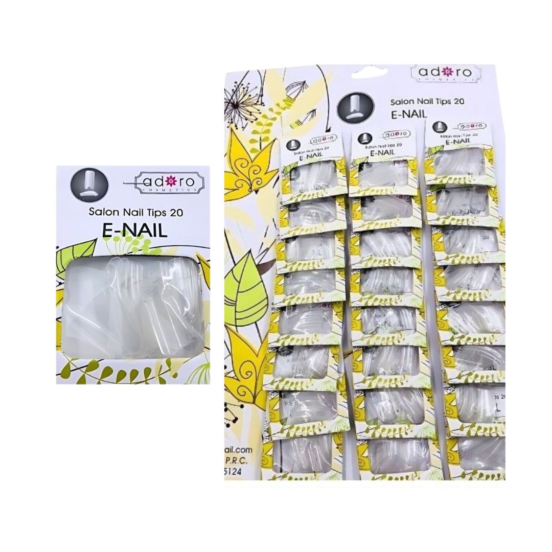 CARTON UÑA X24 ADORO TRANSPARENTE E-NAIL 15124