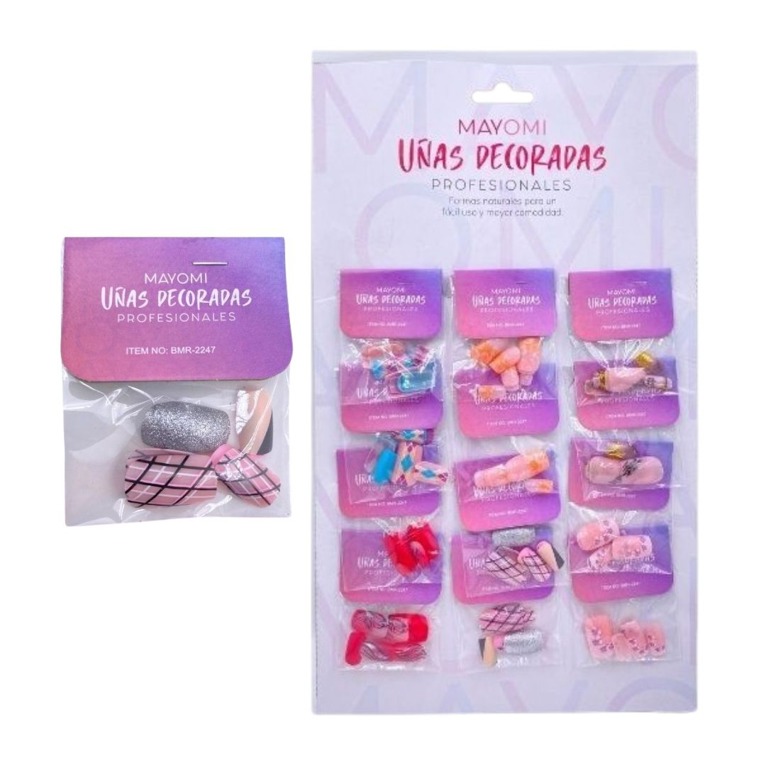 CARTON DE UÑA DECORADA MAYOMI*12PCS BMR-2247