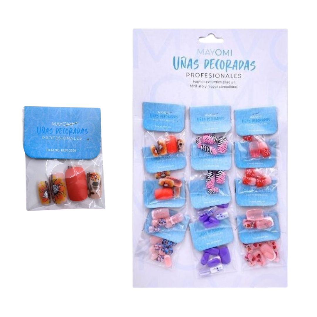 CARTON DE UÑA DECORADA MAYOMI*12PCS BMR-2250
