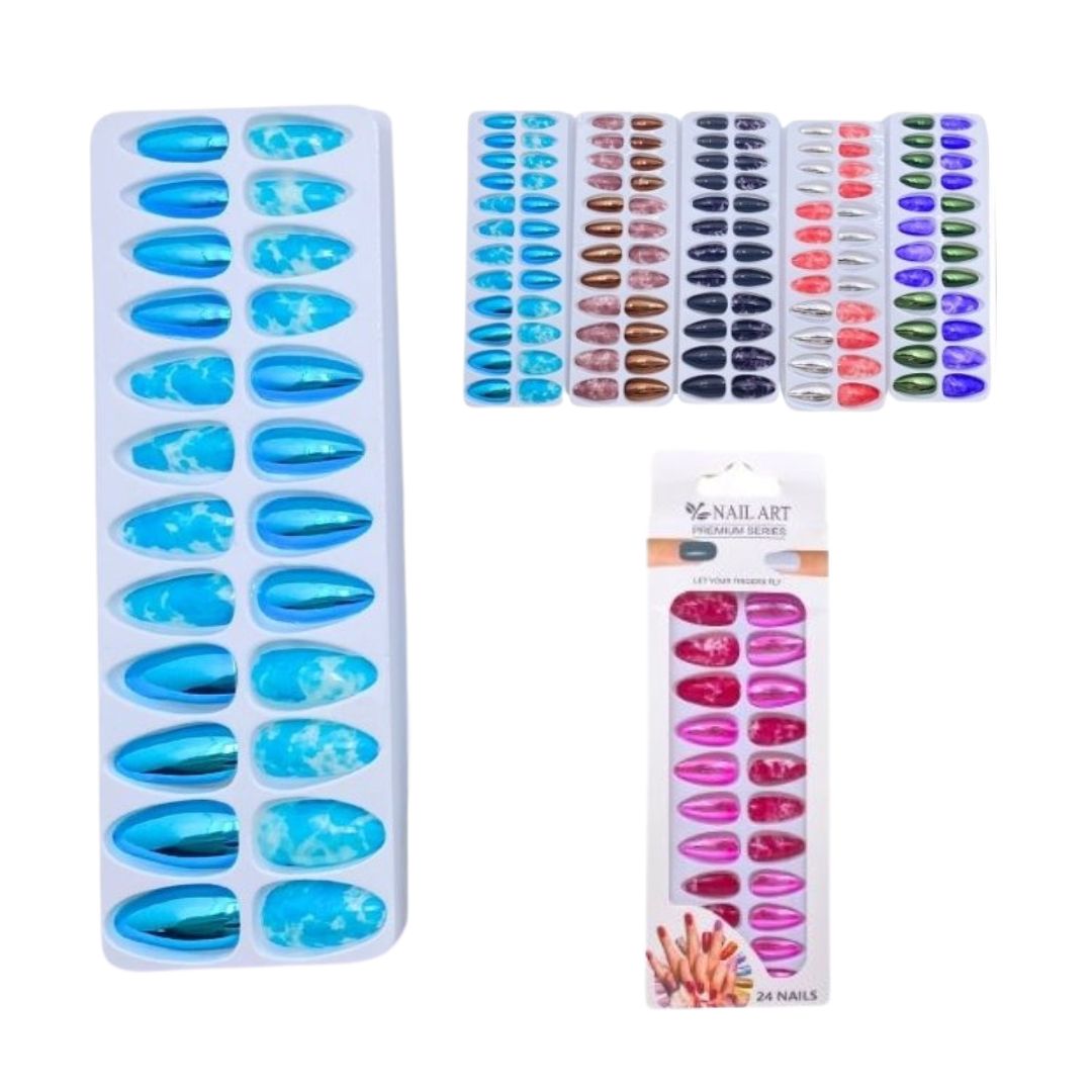 DZ. CAJA DE UÑA DECORADA PRESS ON BMR-3250