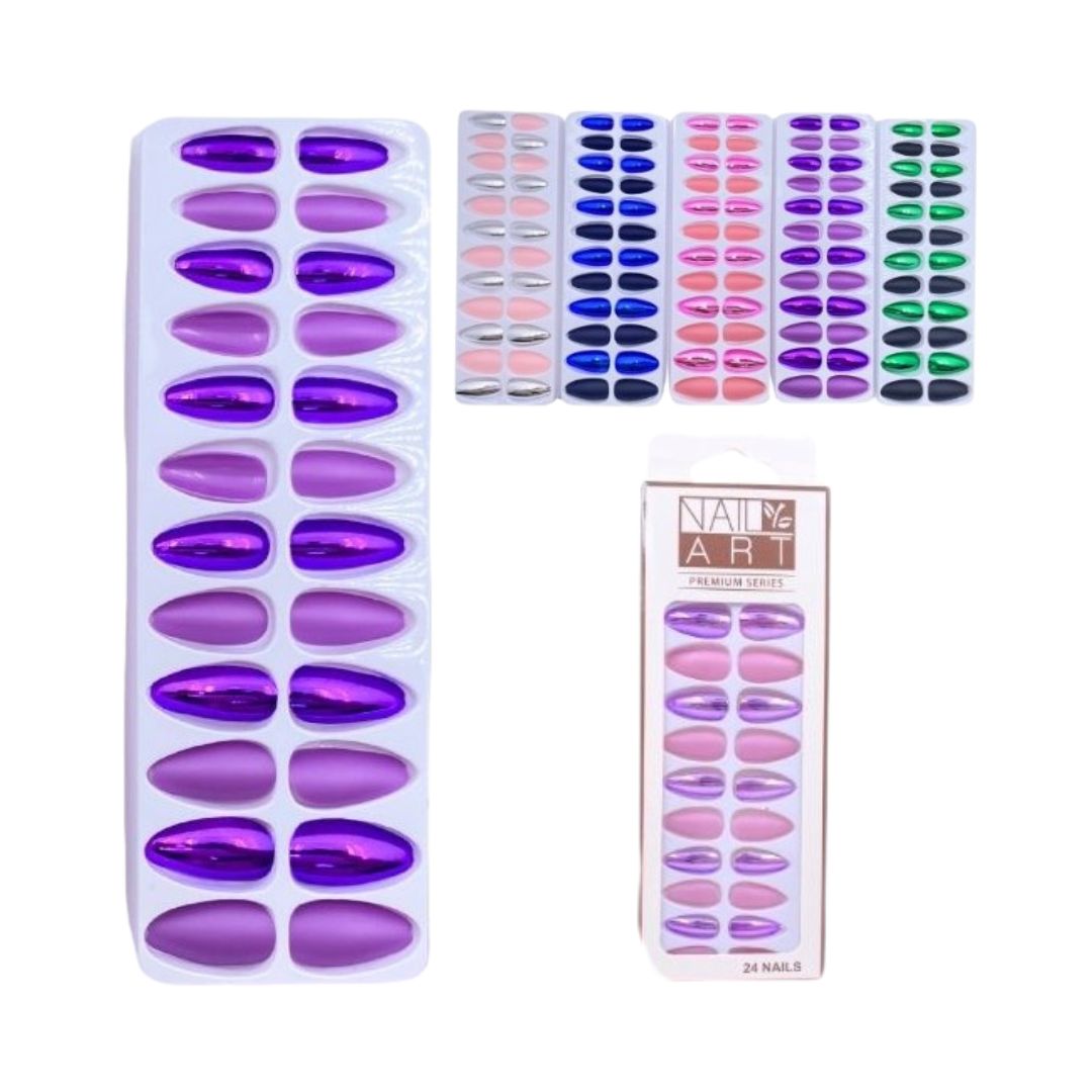 DZ. CAJA DE UÑA DECORADA PRESS ON BMR-3254