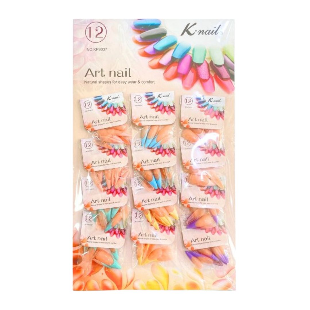 CARTON UÑA DECORADA*12 ESTILETO KP8037