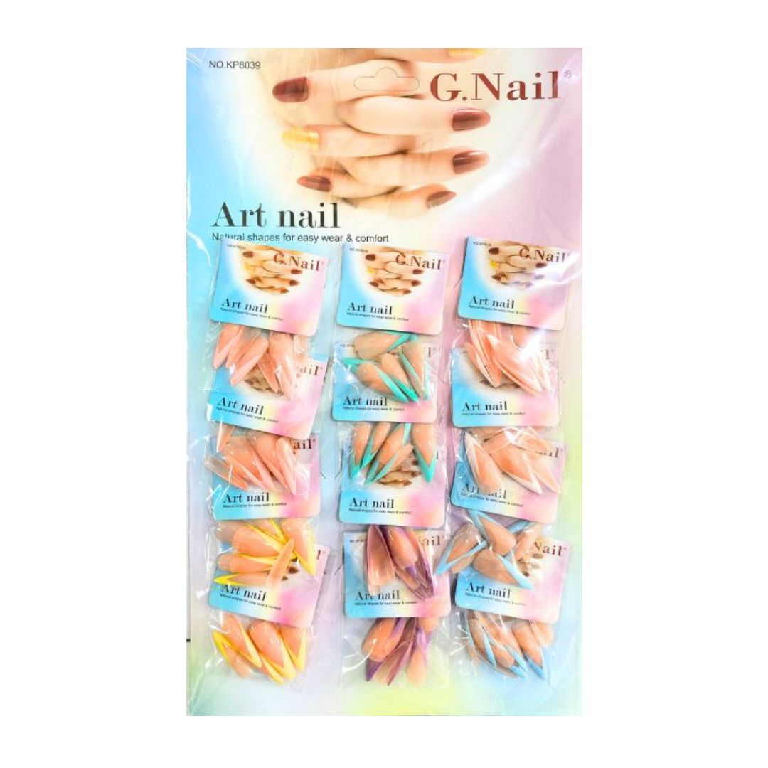 CARTON UÑA DECORADA*12 ESTILETO KP8039
