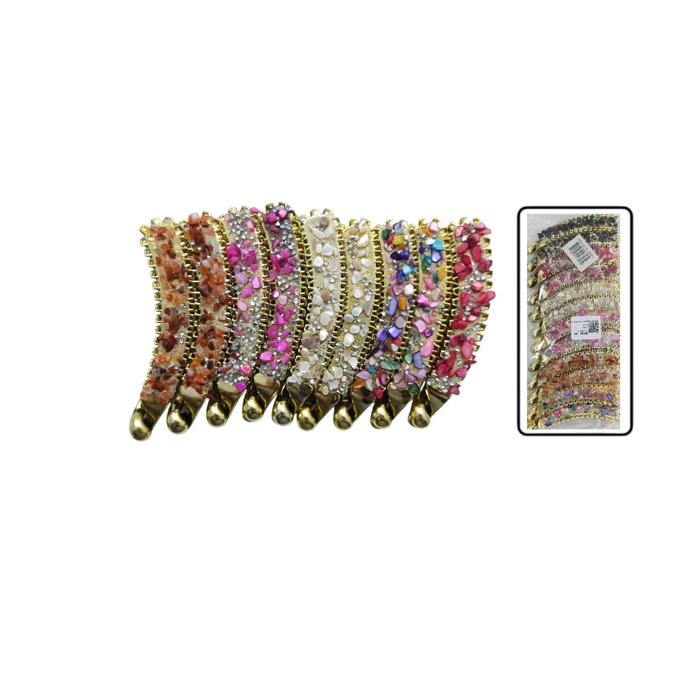 GANCHO BANANA MD PIEDRAS DK-3323-5 (PQX12)