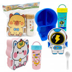 LONCHERA CON TERMO INFANTIL MOTIVOS 1000ML+200ML