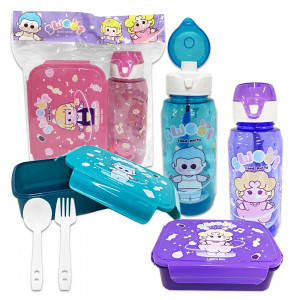 LONCHERA CON TERMO INFANTIL ESTAMPADO 700ML+580ML