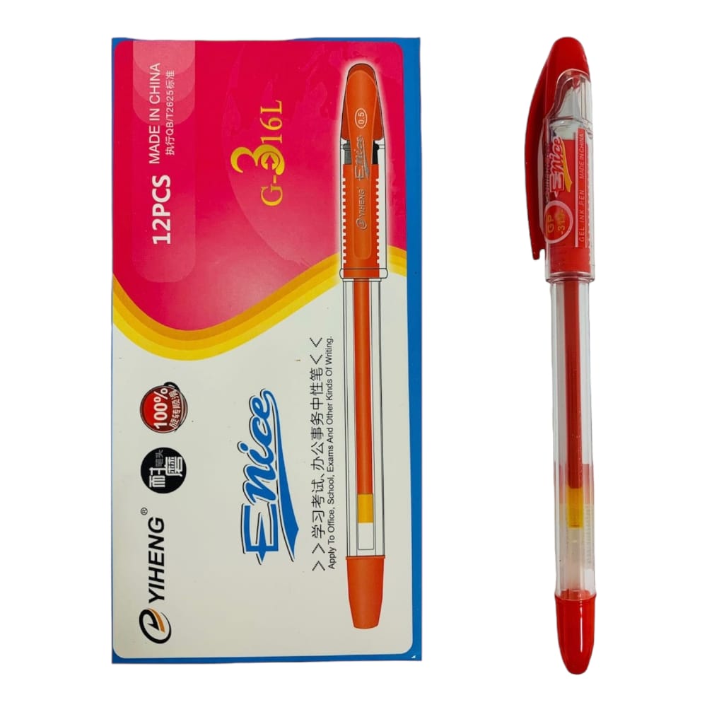 LAPICERO GEL ROJO GP-316 /G-316L (CJX12)