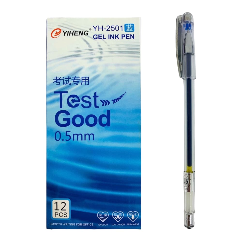 LAPICERO GEL AZUL TEST GOOD YH2501 (CJX12)