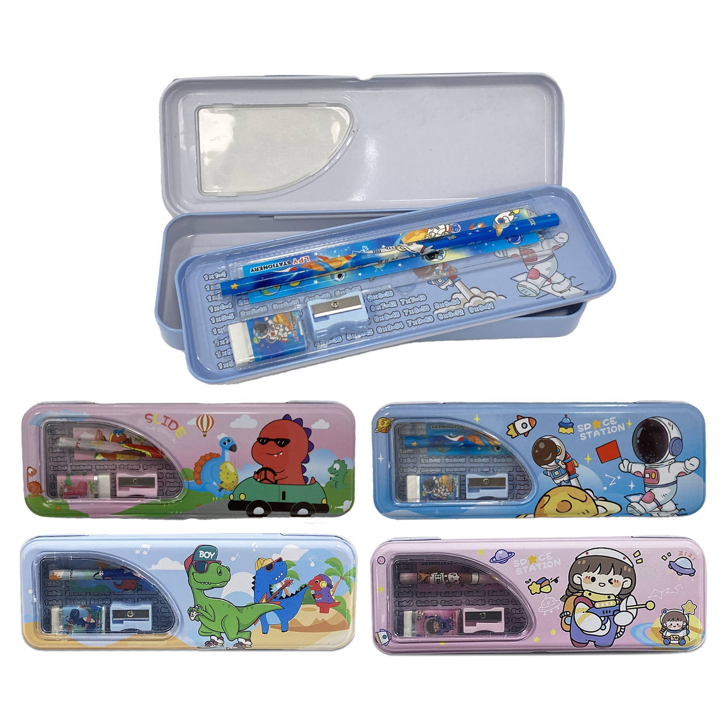 CARTUCHERA METALICA CON ACCESORIOS