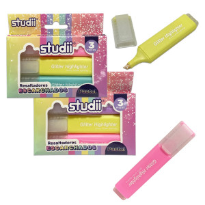 SET RESALTADOR ESCARCHADO X3